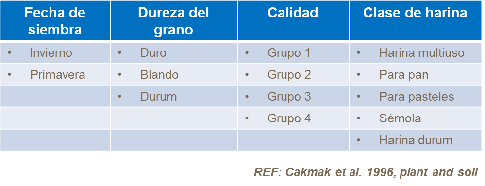 Clasificación de trigo